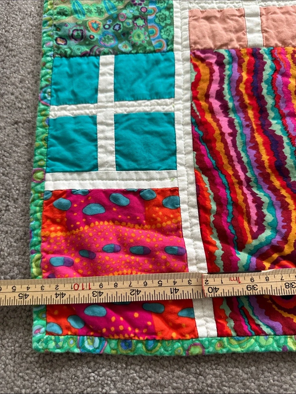 Handmade Colorful Patchwork Quilt - Multicolor Window